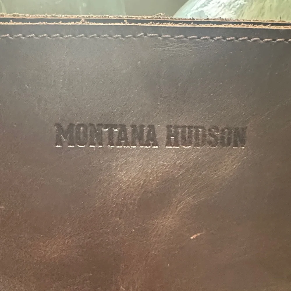 Montana Hudson brown Leather Tote Bag with Shoulder Strap